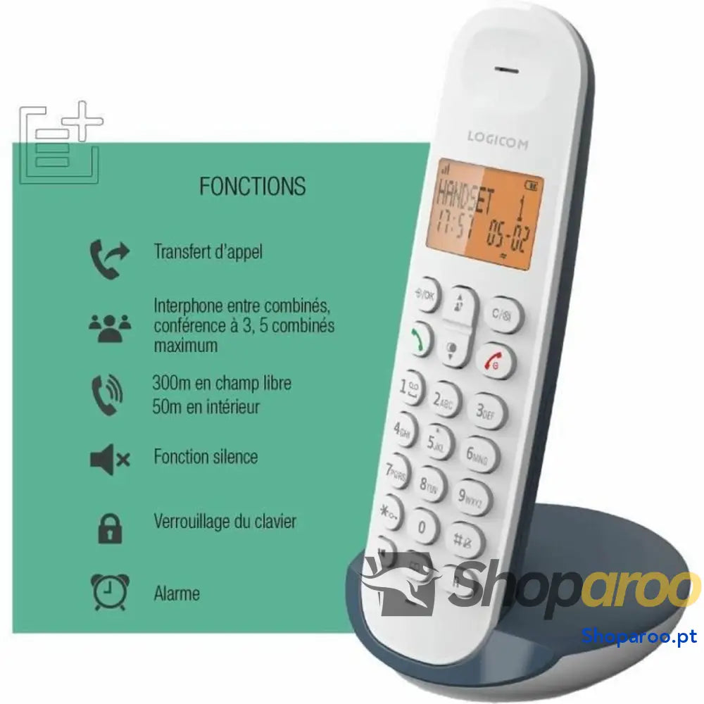 Telefone Fixo Logicom DECT ILOA 150 SOLO Ardósia