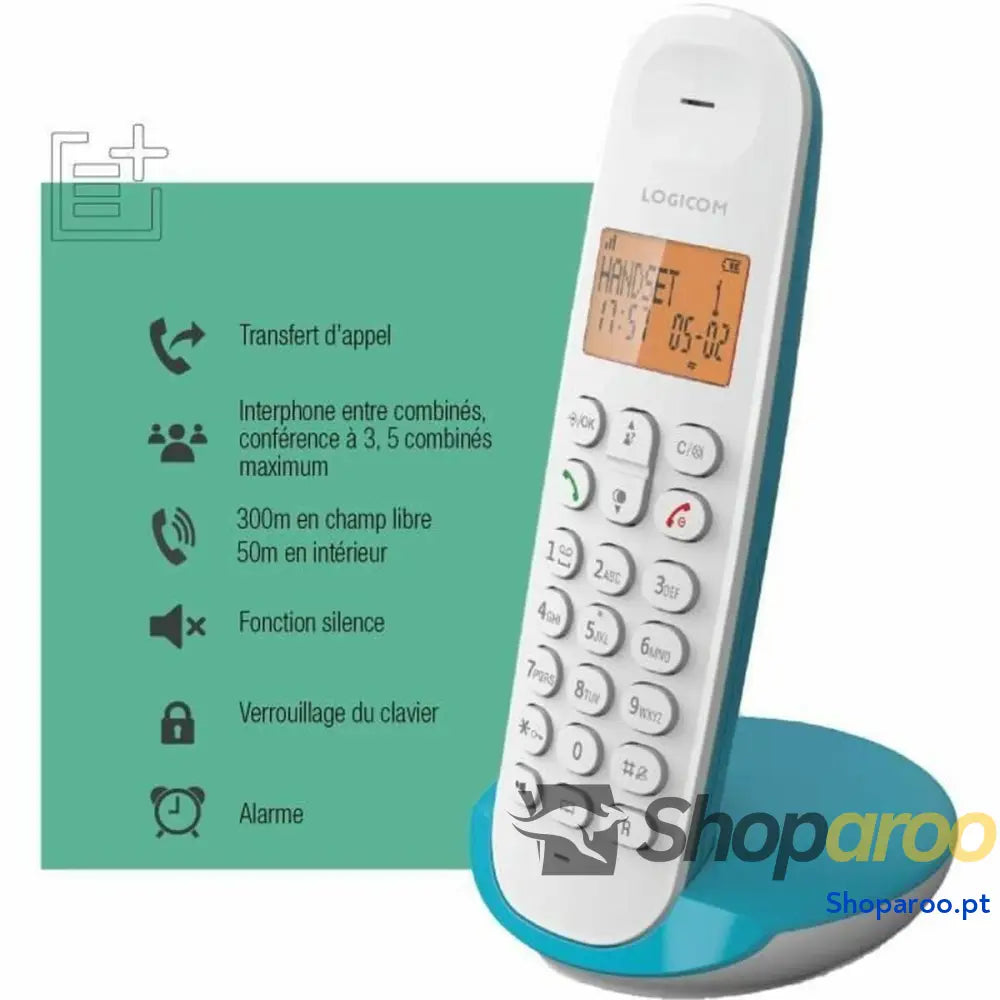 Telefone Fixo Logicom DECT ILOA 150 SOLO Turquesa