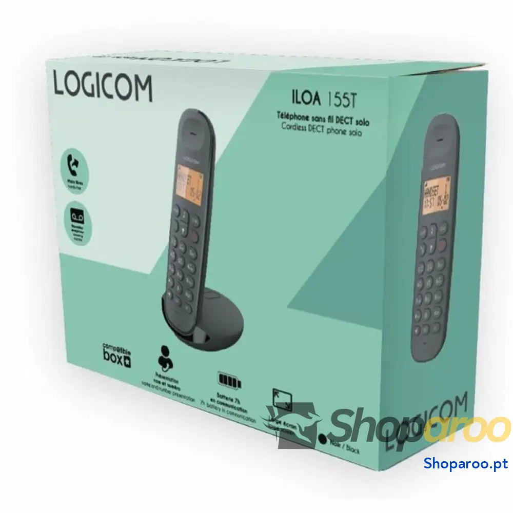 Telefone Fixo Logicom DECT ILOA 155T SOLO Preto