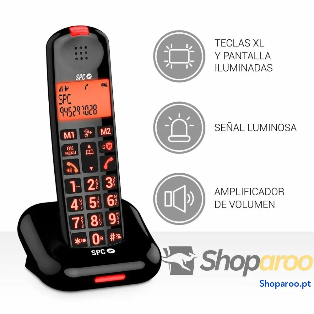 Telefone Fixo SPC 7612N Preto