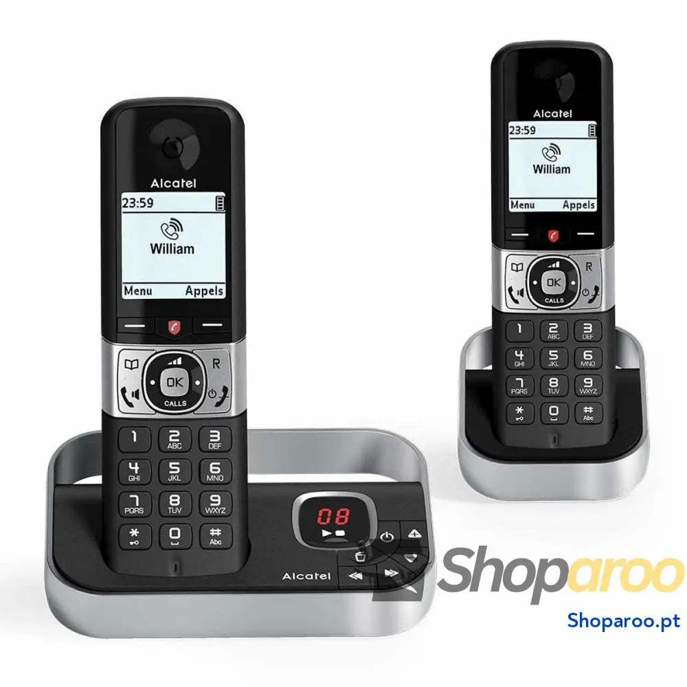 Telefone sem fios Alcatel F890 Preto/Prateado