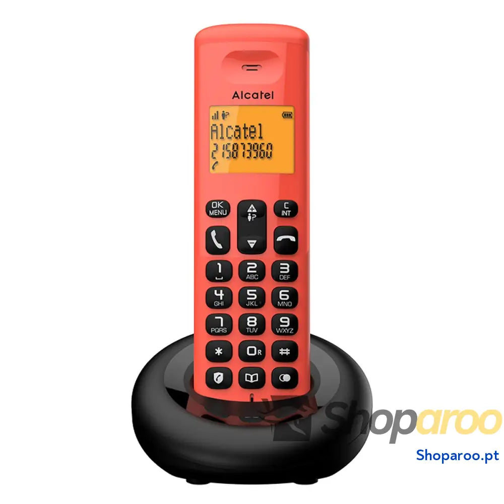 Telefone sem fios Alcatel Preto/Vermelho
