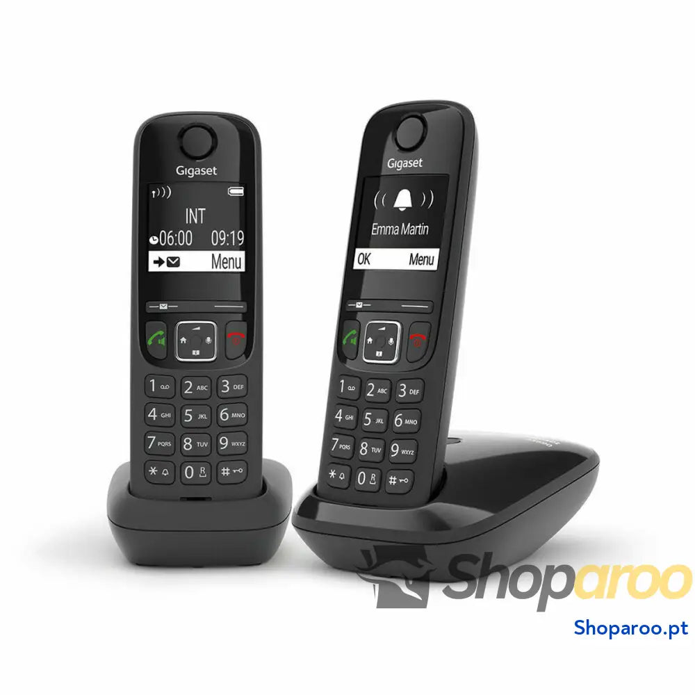 Telefone sem fios Gigaset AS690 Duo Preto