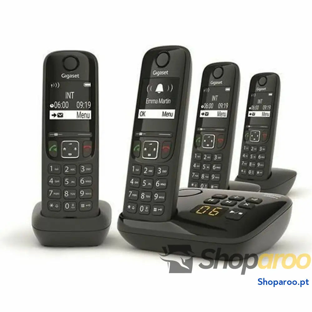 Telefone sem fios Gigaset AS690A Quattro Preto
