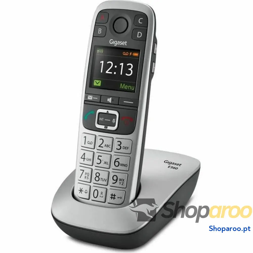 Telefone sem fios Gigaset E560 Preto/Prateado Prateado