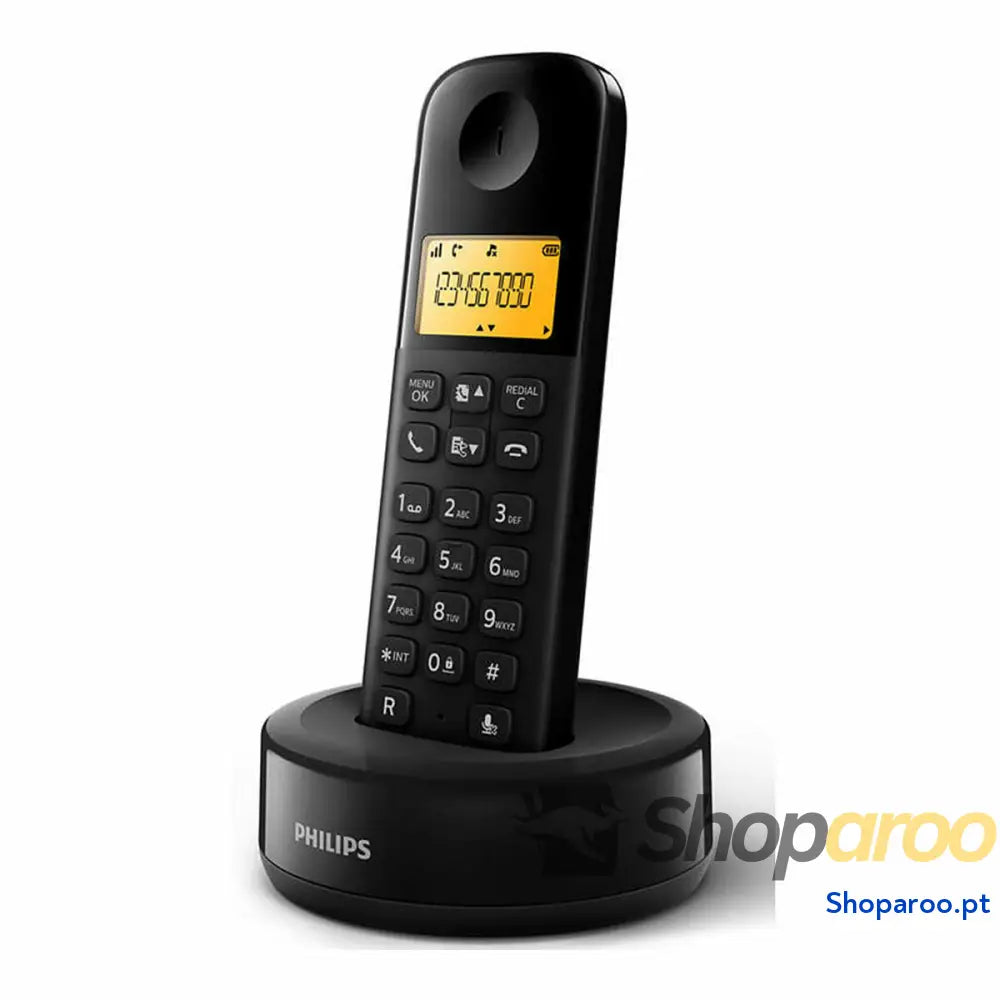 Telefone sem fios Philips D1601B/34 1,6" 300 mAh GAP Preto