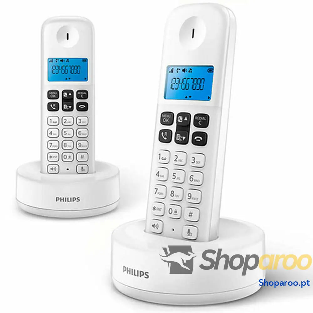 Telefone sem fios Philips D1612W/34 Azul Branco Preto