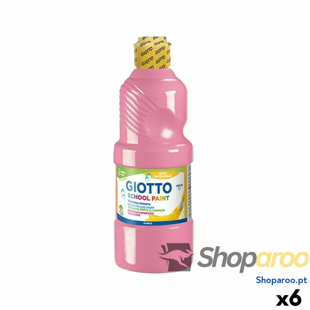 Têmpera Giotto Cor de Rosa 500 ml (6 Unidades)