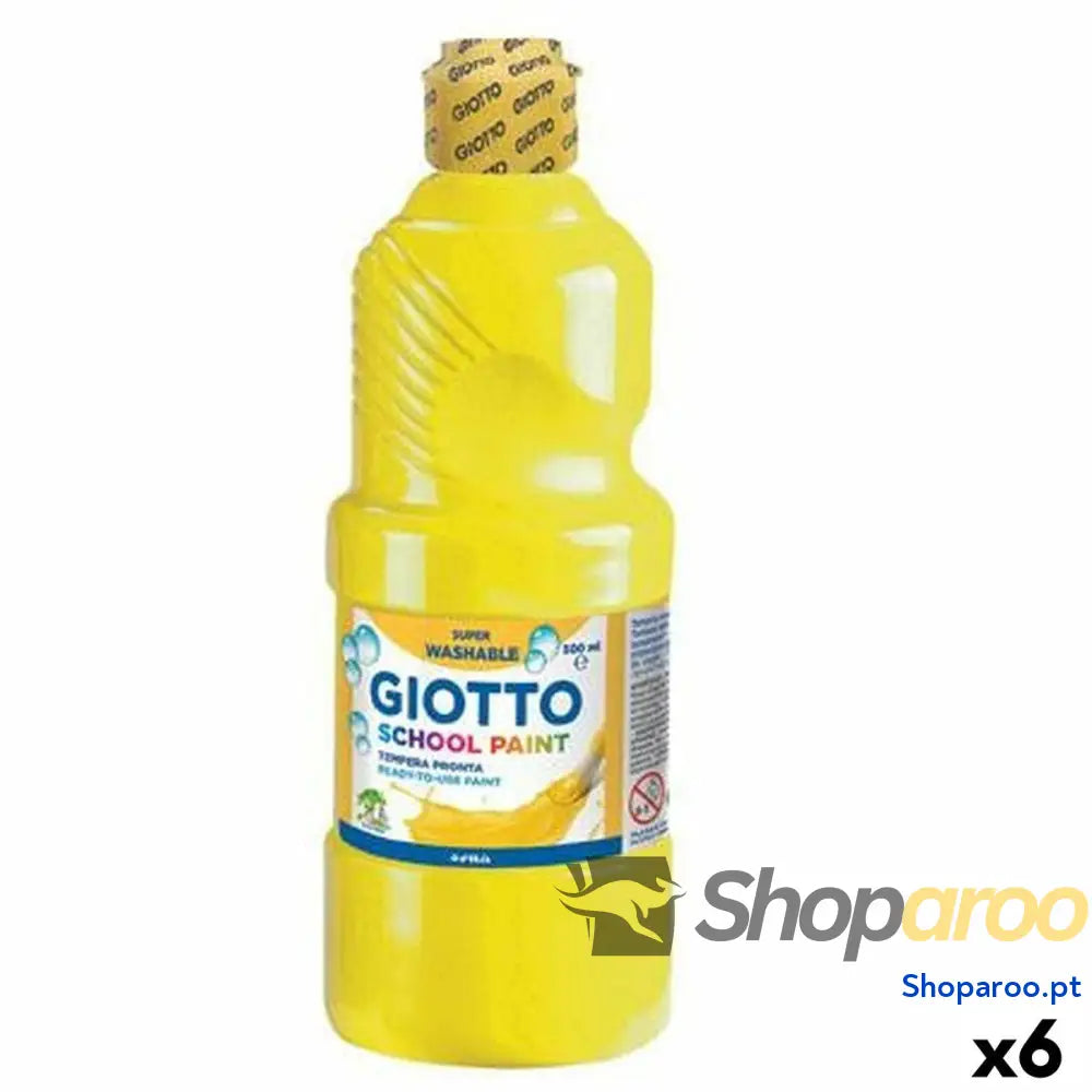 Têmpera Giotto School Amarelo 500 ml Lavável (6 Unidades)