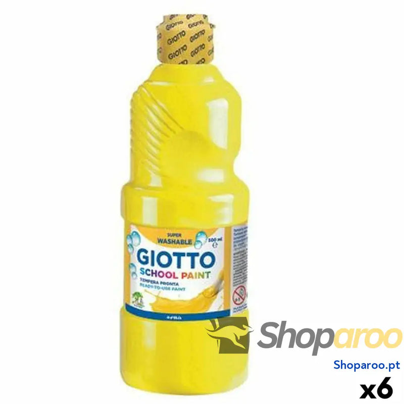Têmpera Giotto School Amarelo 500 ml Lavável (6 Unidades)