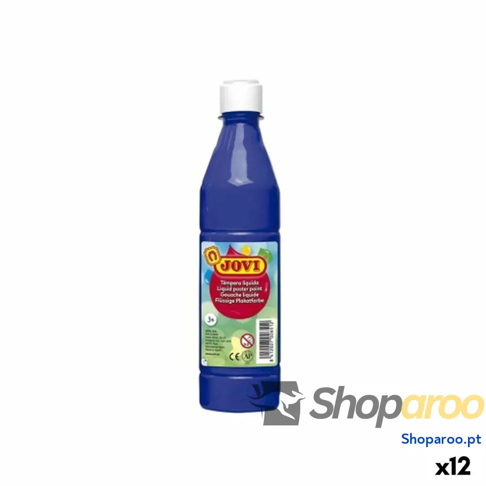 Têmpera Jovi Azul escuro 500 ml (12 Unidades)