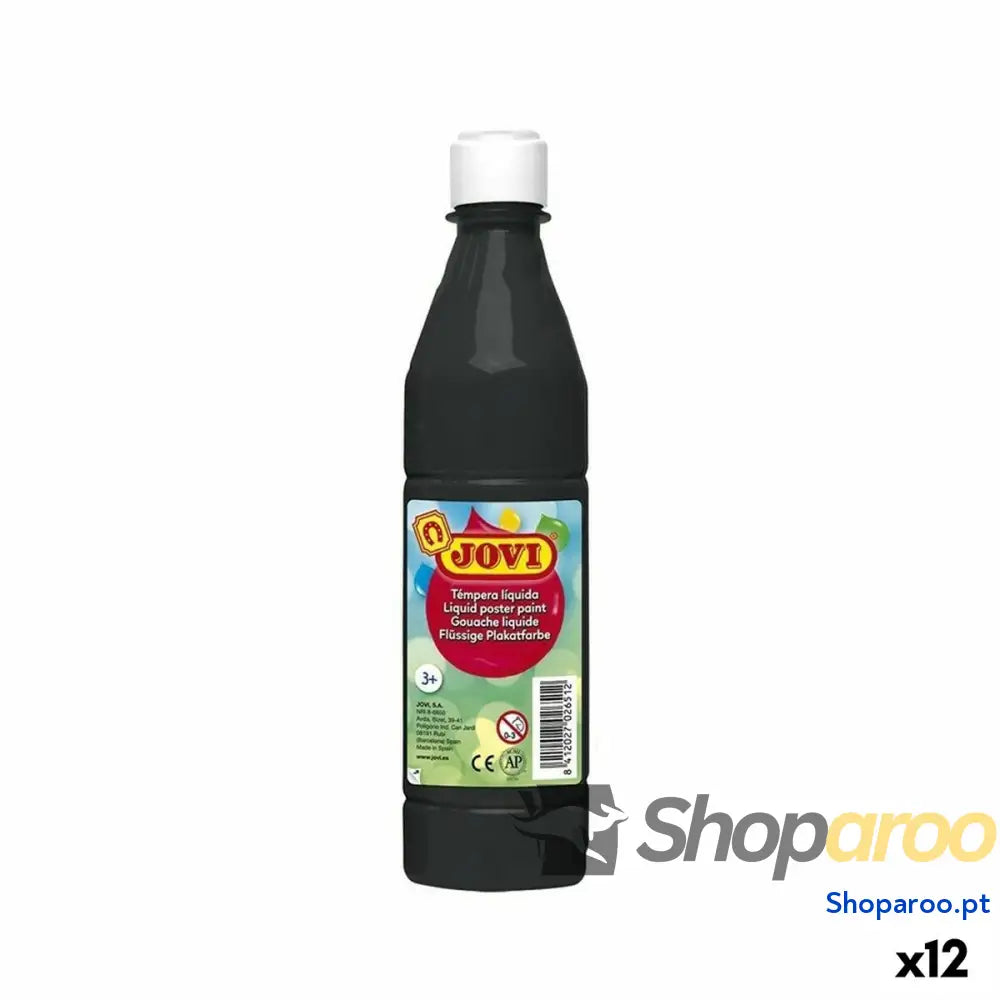 Têmpera Jovi Preto 500 ml (12 Unidades)