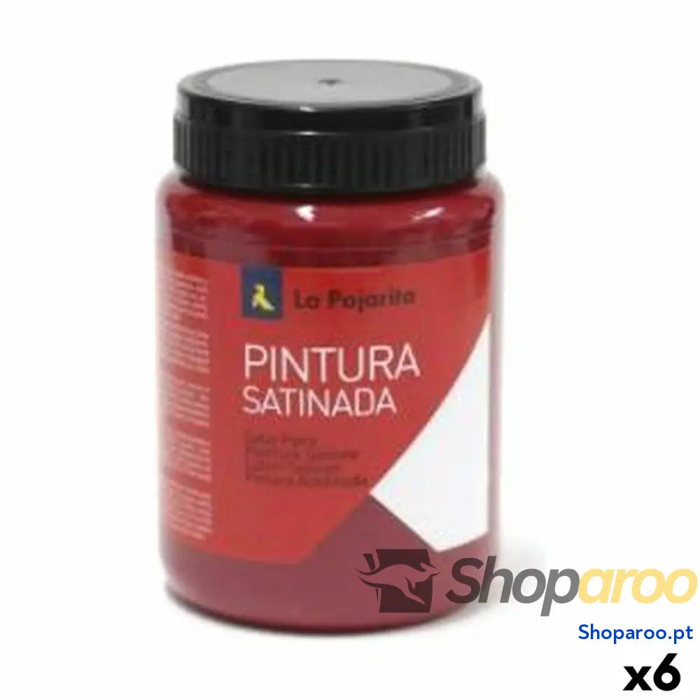 Têmpera La Pajarita Carmin L-09 6 Peças Vermelho Acetinado Escolar