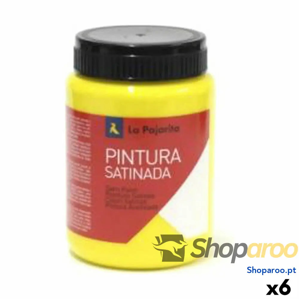 Têmpera La Pajarita L-02 Gold Amarelo Acetinado Escolar (35 ml) (6 Unidades)