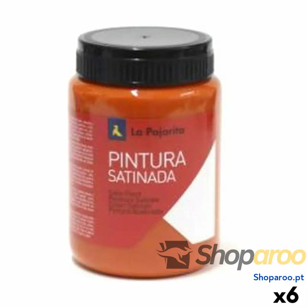 Têmpera La Pajarita L-06 6 Peças Acetinado Escolar Laranja