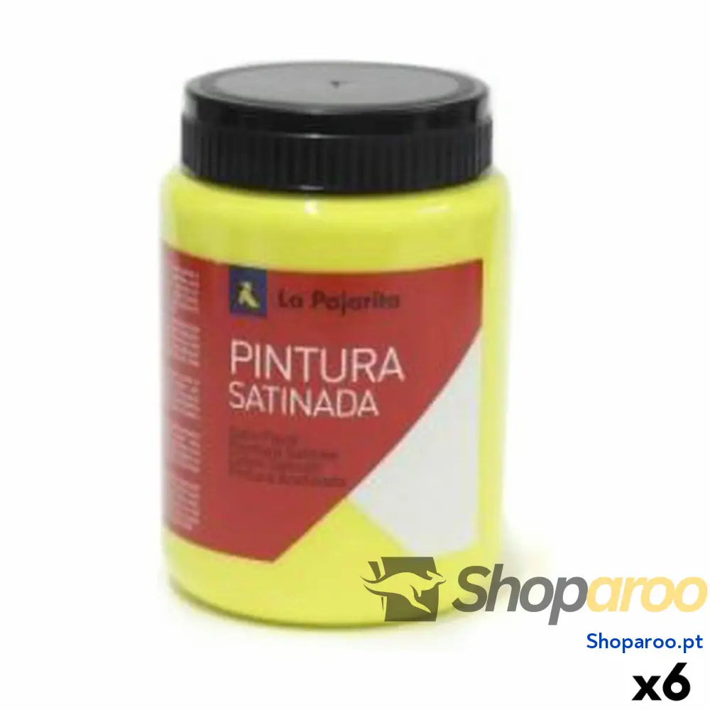 Têmpera La Pajarita Lemon L-01 6 Peças Acetinado Escolar Amarelo
