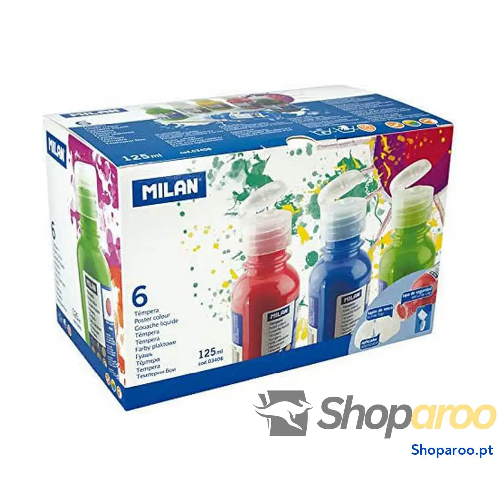 Têmperas Milan 125 ml Azul Branco Multicolor Quadro