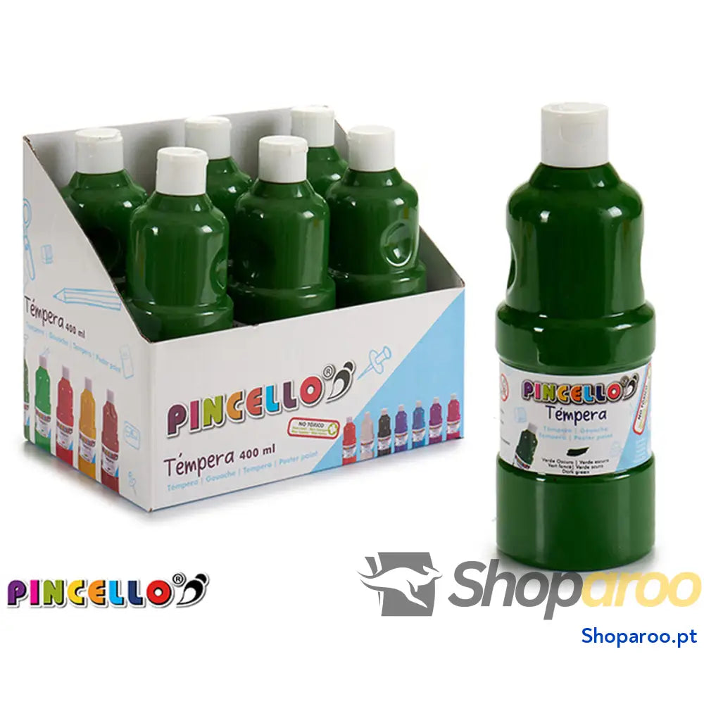 Têmperas Pincello Verde-escuro 400 ml (6 Unidades)