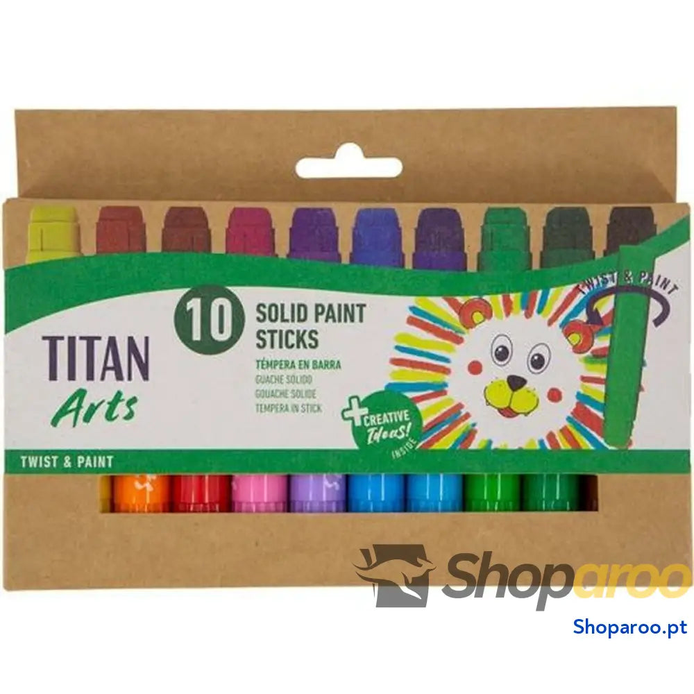 Têmperas sólidas Titan Arts Multicolor 10 Peças