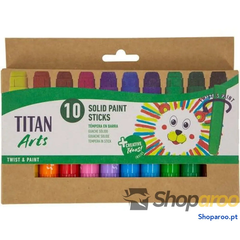 Têmperas sólidas Titan Arts Multicolor 10 Peças