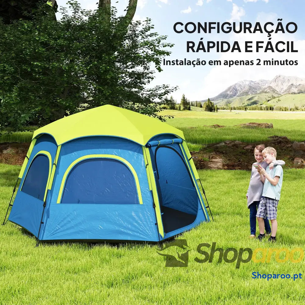 Tenda de Campismo Dobrável para 2 a 3 Pessoas com Bolsa Transporte
