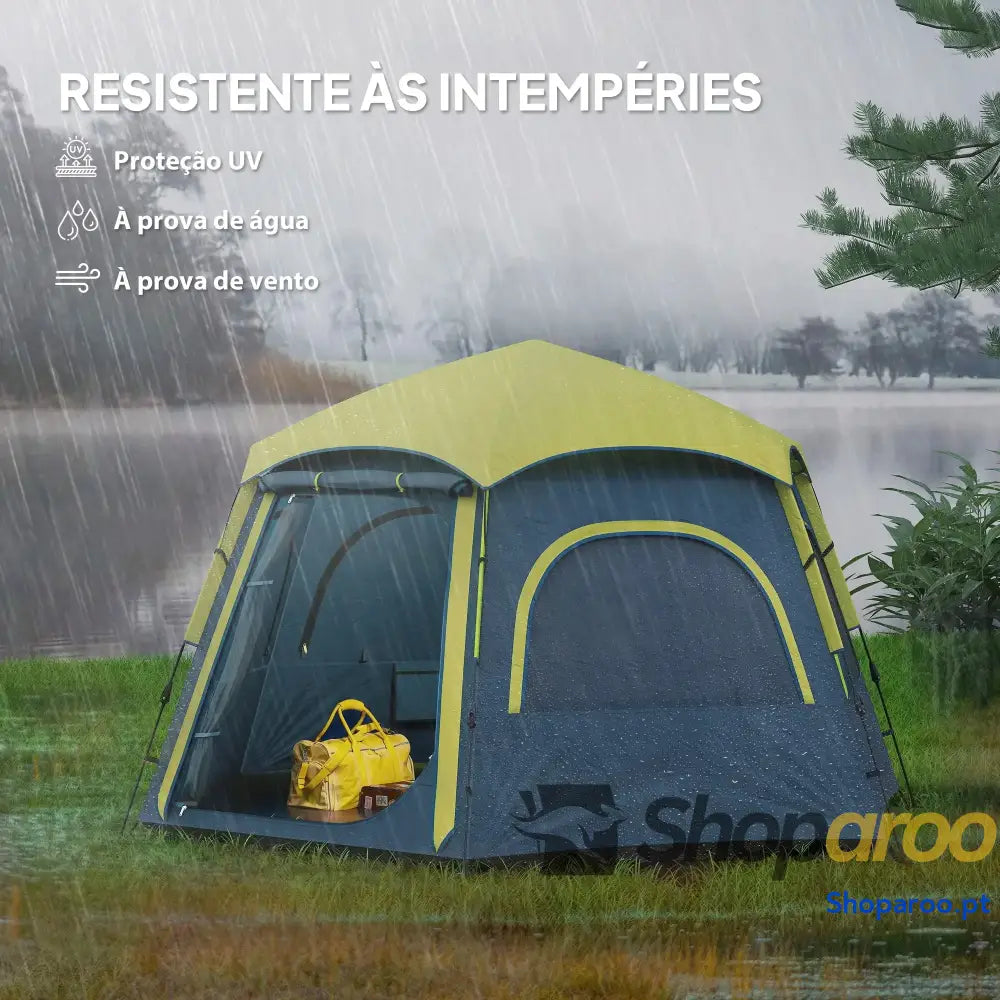Tenda de Campismo Dobrável para 2 a 3 Pessoas com Bolsa Transporte