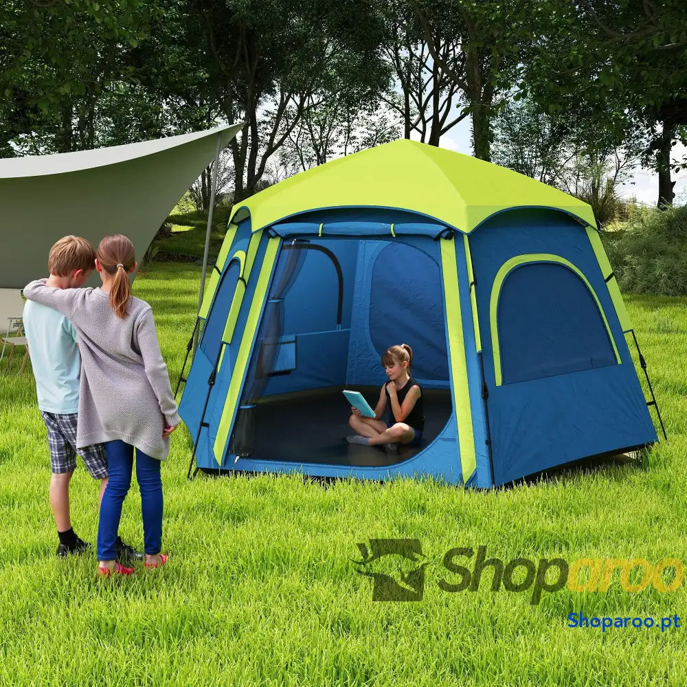 Tenda de Campismo Dobrável para 2 a 3 Pessoas com Bolsa Transporte