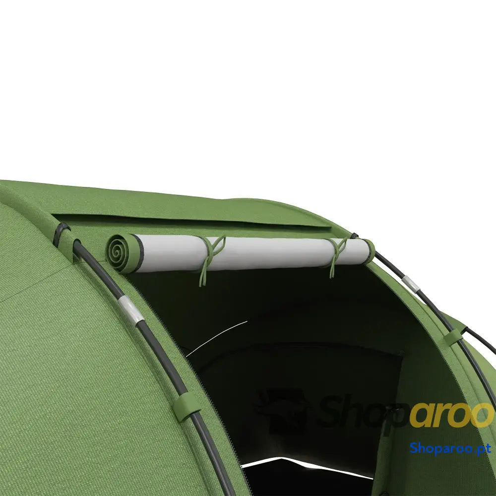 Tenda de Campismo Familiar Dobrável para 4 Pessoas Verde Impermeável