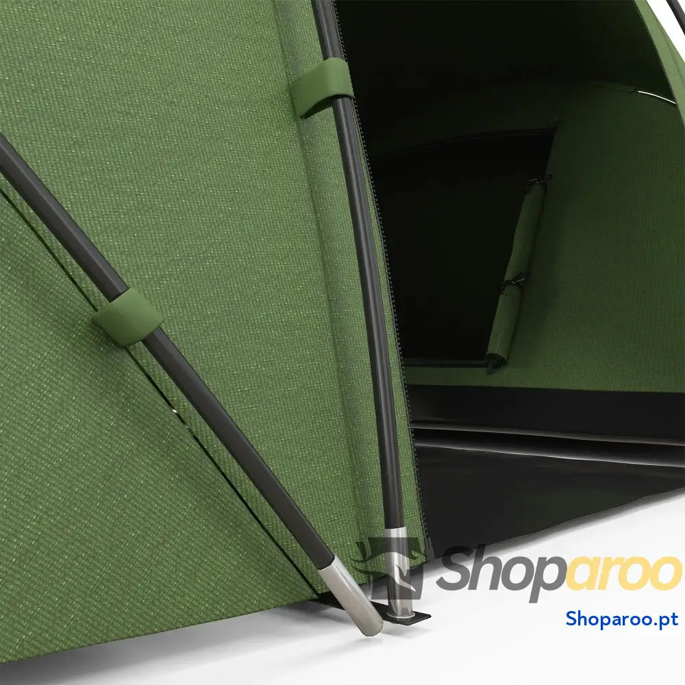 Tenda de Campismo Familiar Dobrável para 4 Pessoas Verde Impermeável