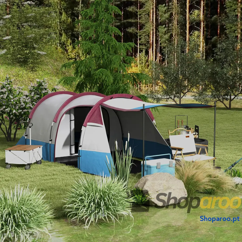 Tenda de Campismo Familiar para 2-3 Pessoas com Sala Estar Impermeável