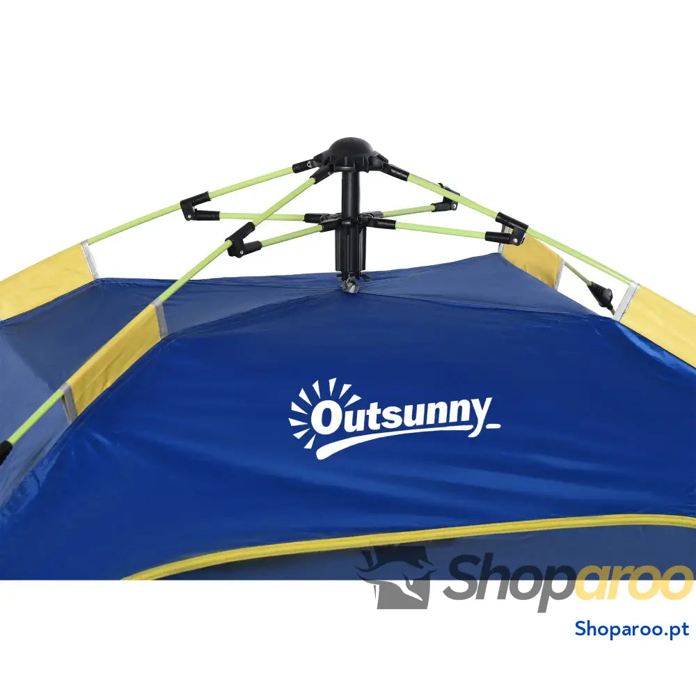 Tenda de Praia Dobrável Pop-up para 1 a 2 Pessoas Azul Escuro
