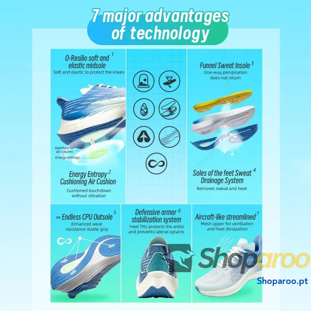 Ténis de Corrida Masculinos Onemix Leves e Respiráveis