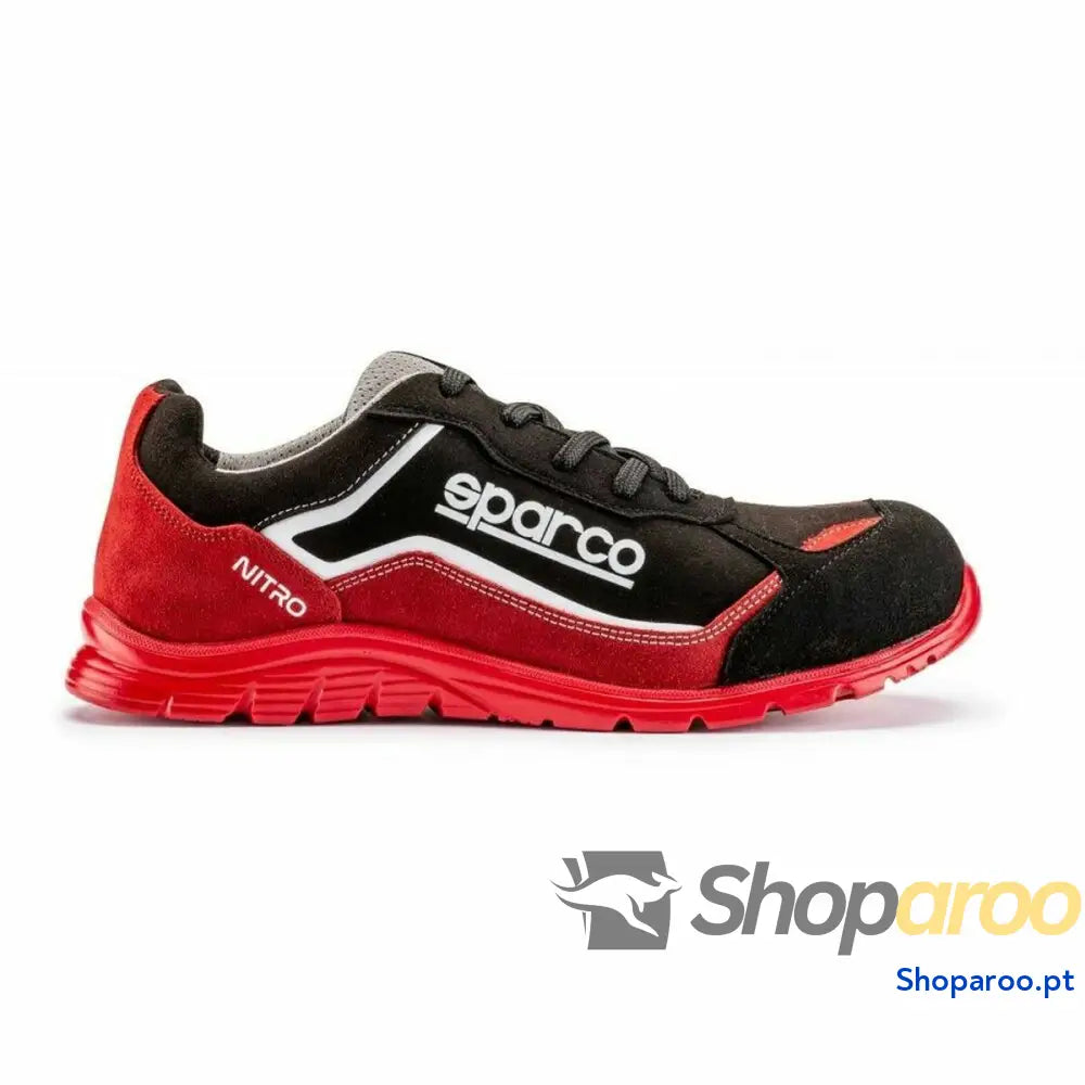 Ténis Sparco Nitro S3 ESD Preto/Vermelho Tamanho 48