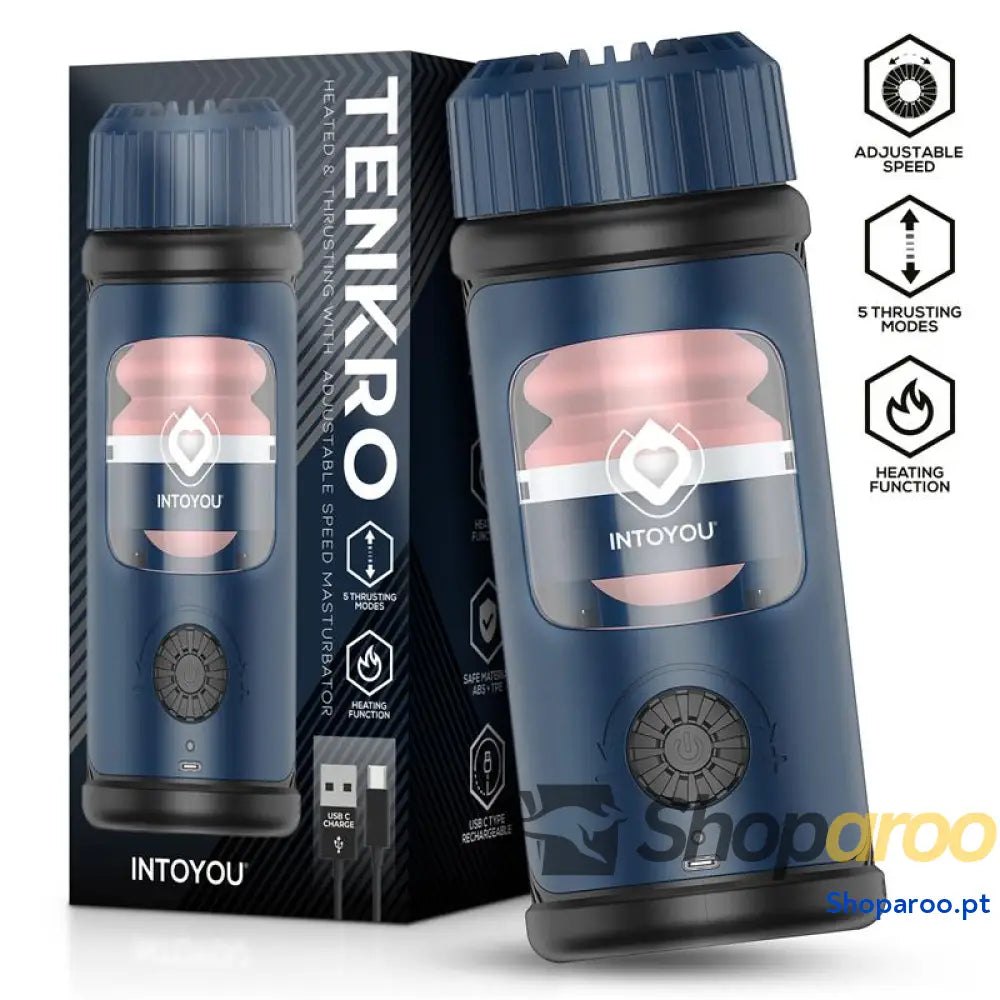 Tenkro Masturbador com Thrusting e Calor USB C