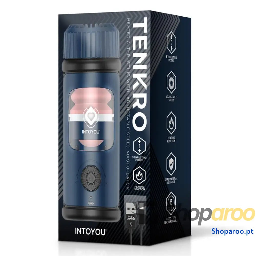 Tenkro Masturbador com Thrusting e Calor USB C