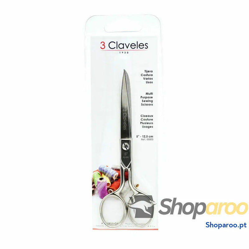 Tesoura de costura 3 Claveles 5’’ Reto