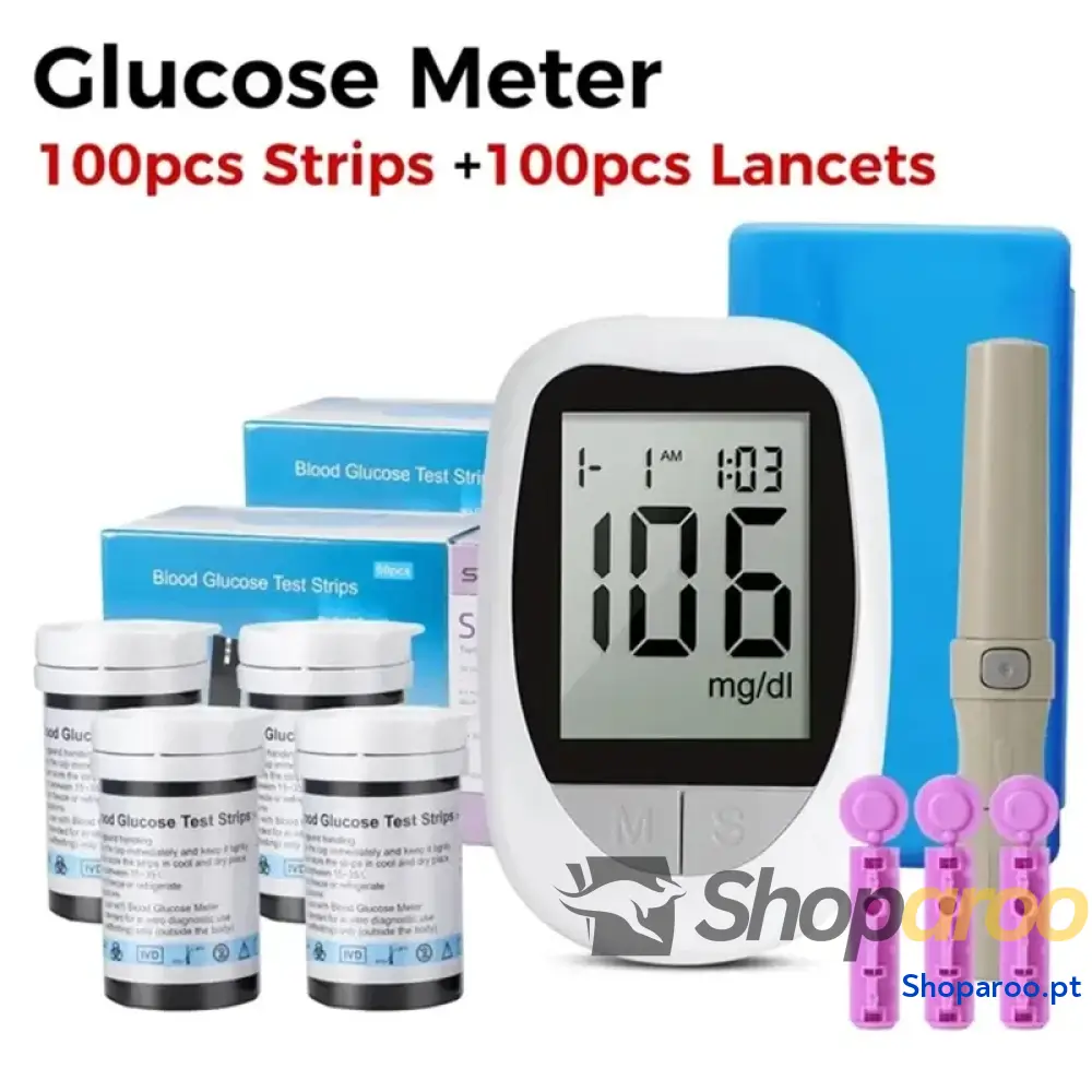 Teste de Diabetes Medidor Glicose no Sangue Freestyle Libre com 50 Tiras