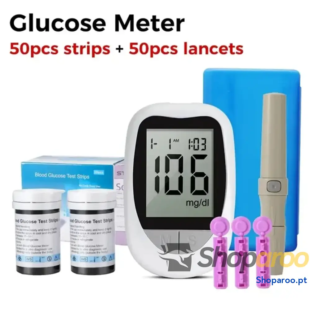 Teste de Diabetes Medidor Glicose no Sangue Freestyle Libre com 50 Tiras