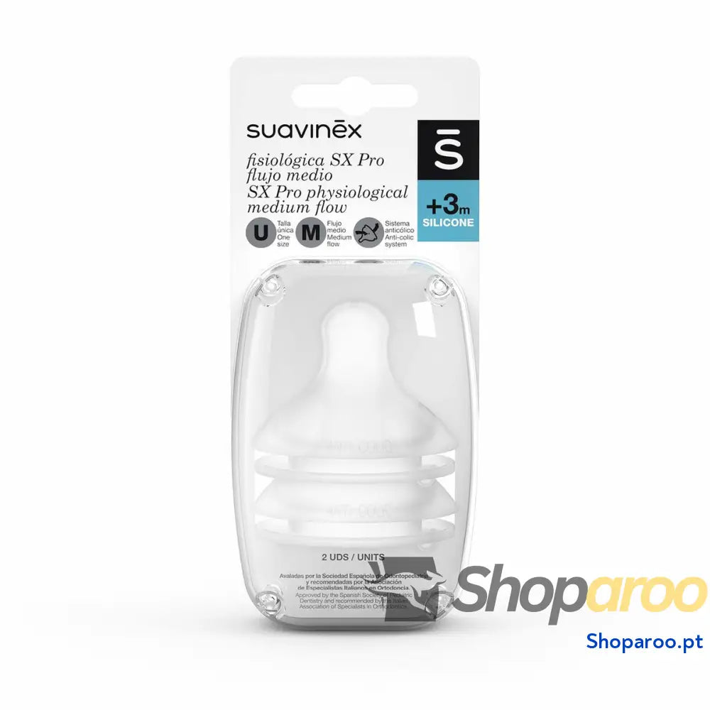 Tetina Suavinex Tetina M Silicone M (2 Unidades)