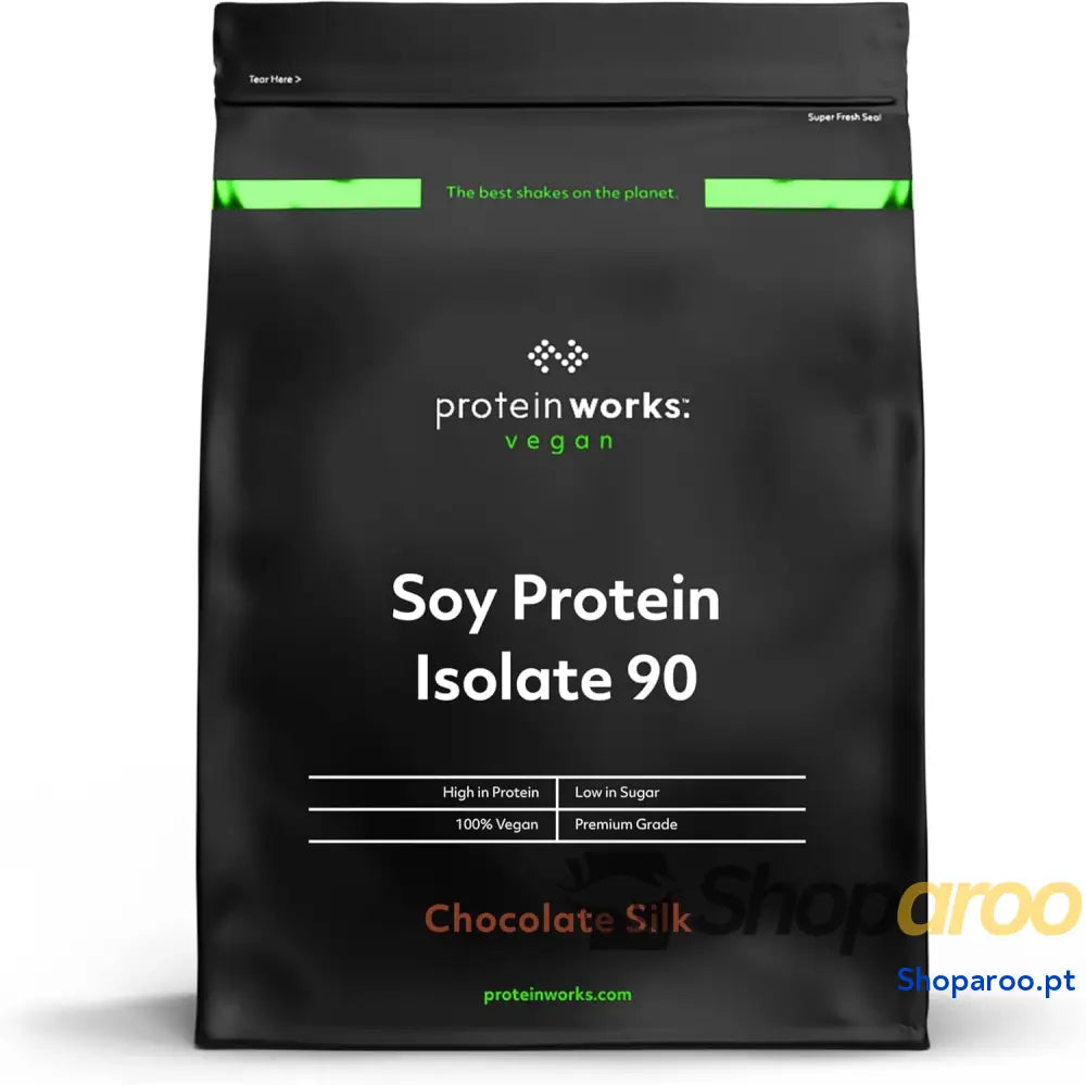 THE PROTEIN WORKS Proteína de soja 90 (isolada) | chocolate macio | 100% vegano | procedente fontes sustentáveis baixo