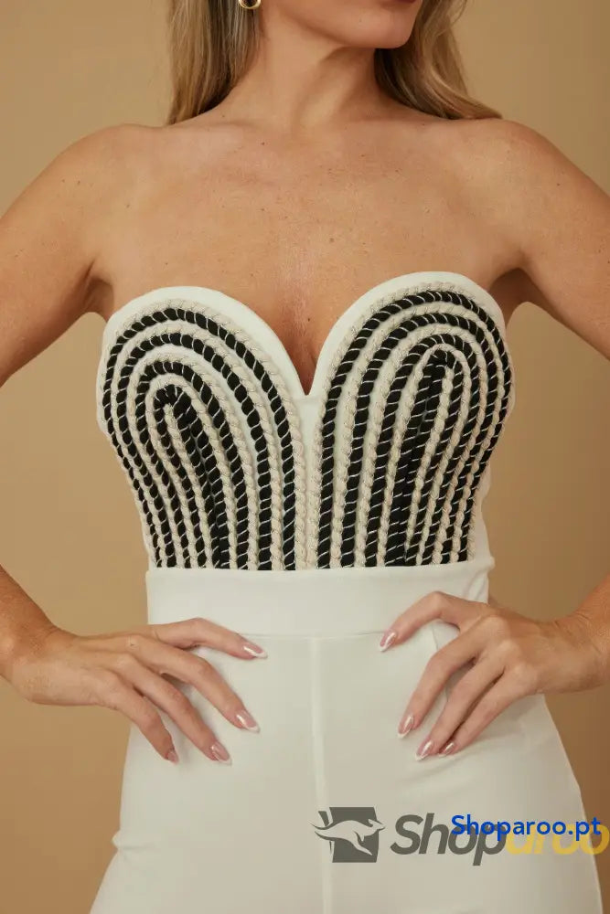 Threaded Twisted Rope Knot Tie Jumpsuit