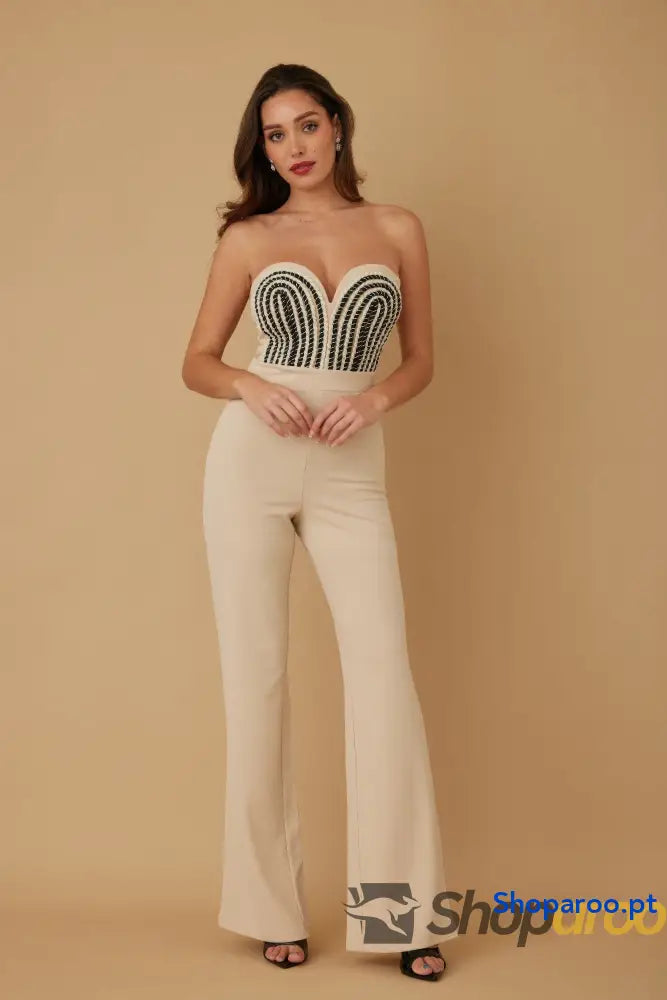 Threaded Twisted Rope Knot Tie Jumpsuit