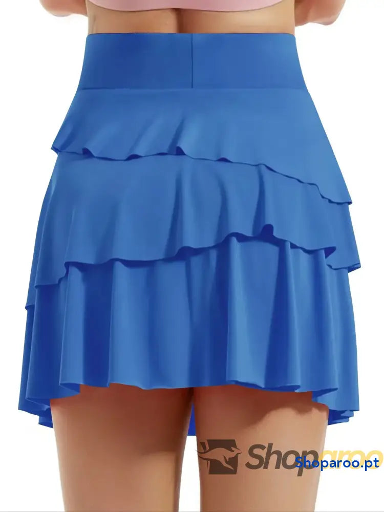 Tiered Ruffle Active Skort
