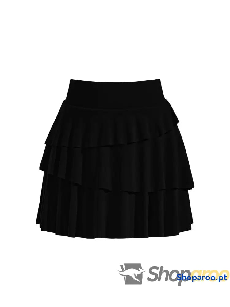 Tiered Ruffle Active Skort