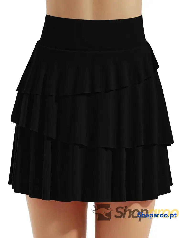 Tiered Ruffle Active Skort