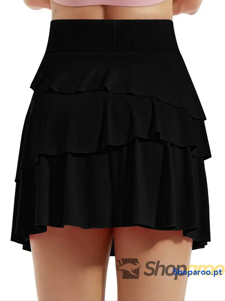 Tiered Ruffle Active Skort