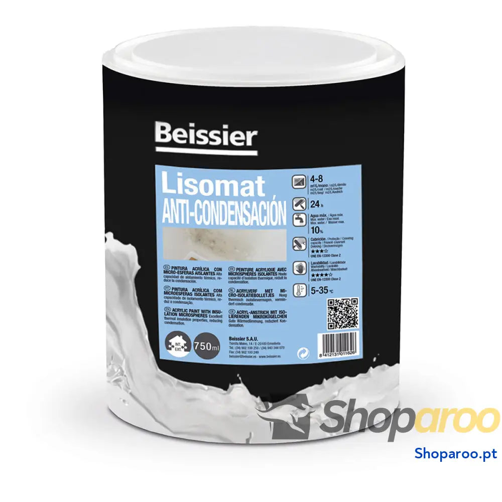 Tinta acrílica Beissier 70281-008 Lisomat Anti-humidade Branco 750 ml