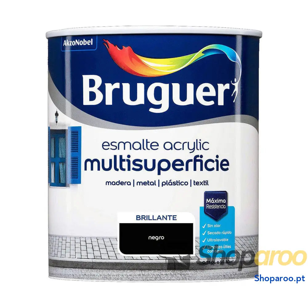 Tinta acrílica Bruguer Preto (750 ml)