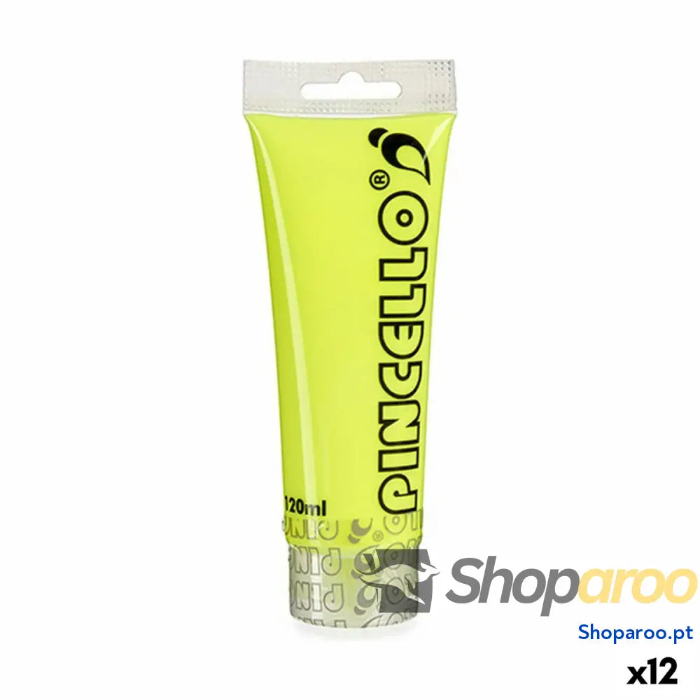 Tinta acrílica Pincello Neon Amarelo 120 ml (12 Unidades)