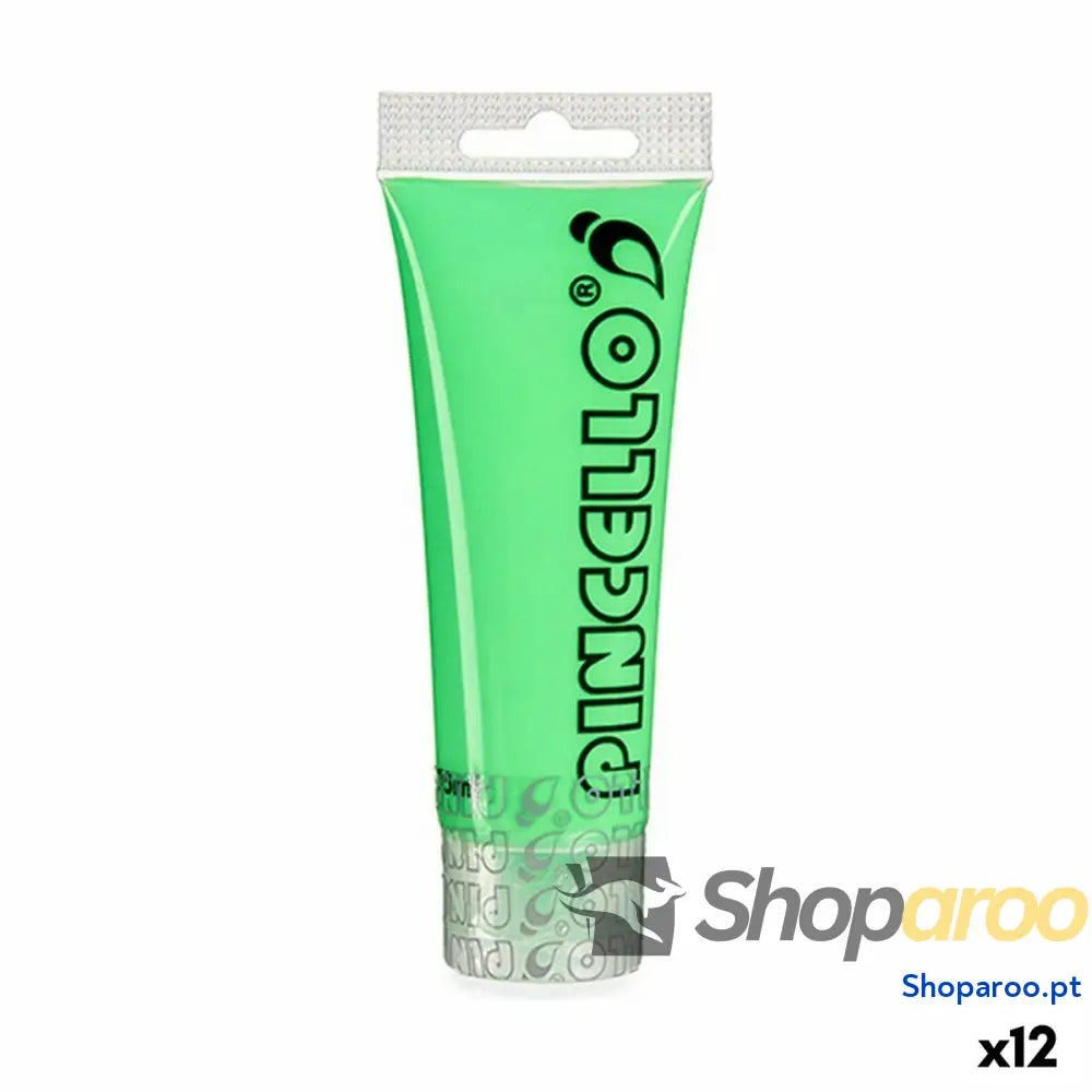 Tinta acrílica Pincello Neon Verde 75 ml (12 Unidades)
